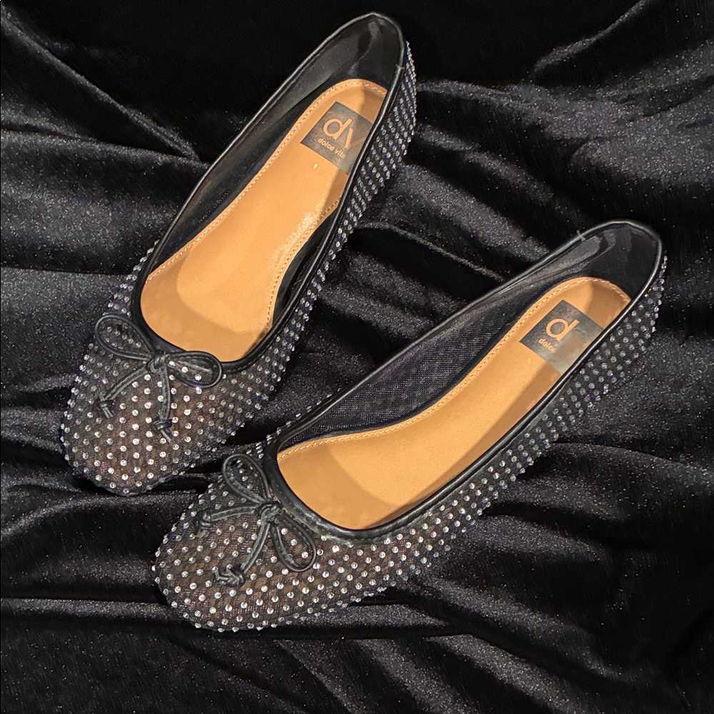 DV by Dolce Vita Black Studded Flats